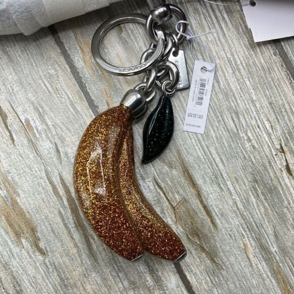 Teri Shoulder Bag In Signature Canvas With Banana Print & Charm Crossbody Purse - Picture 4 of 5